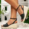 Big Size 43 Dropship  Summer Espadrille Platform Wedges Sandals For Women Leisure Women Fisherman Shoes Comfy Good Quality