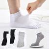 Men's Breathable Five Finger Socks Cotton Mesh Summer Socks Ultra-thin Breathable Sweat Absorbing Split Toe Low Top Socks