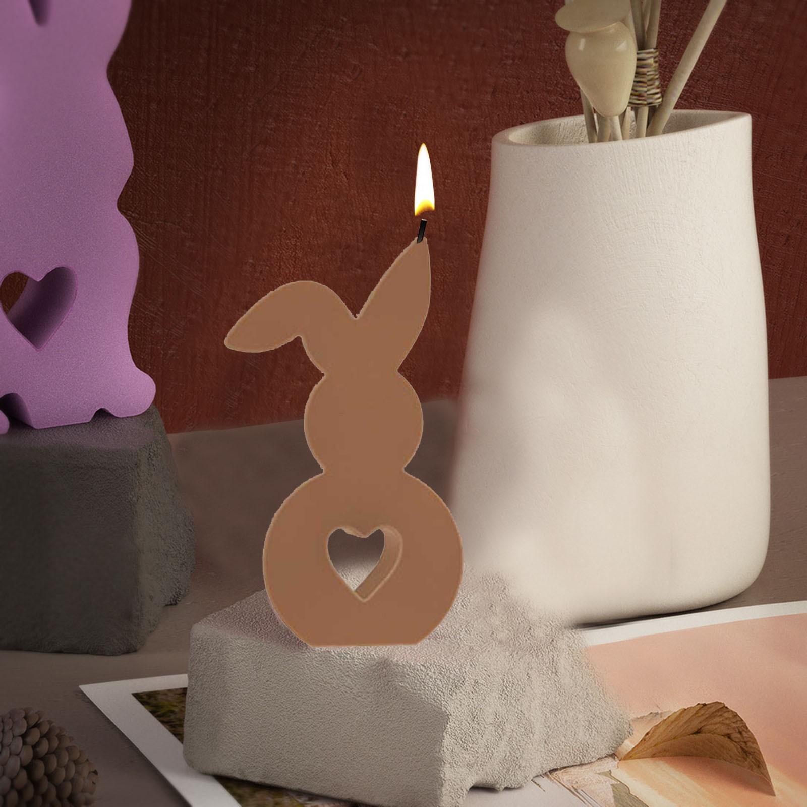 Easter Rabbit Creative Love Rasbbit Silicone Moulds Casting Moulds Diy 3D Gypsum Aromatherapy Home Decoration Crafts Ornaments