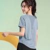 Damen Quick Dry Yoga Top Sommer Rundhals Eng Fitness Training Sport Kurzarm T-Shirt