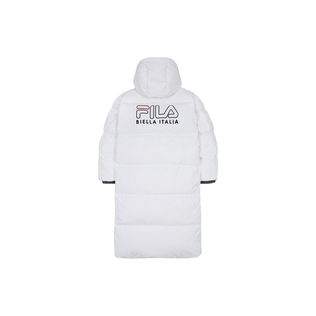 Fila Minimalist Hooded Windproof Warm Zipper Down Jacket Unisex Outerwear White FS2DJB4003X-OWH