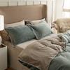 Mei Yun Ge High Weight Dove Velvet Double Splicing Warm Rolling Edge Craftsmanship Color Blocked Single Duvet Cover