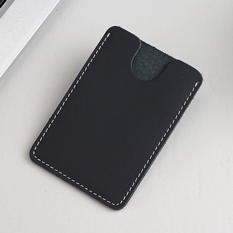 Men's and Women's Genuine Full Grain Leather Card Holder - Slim, Soft Protective Sleeve for Credit and Business Cards