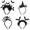 Halloween Devil & Spiderweb Headband with Bat Clip - Ghost Festival Party Costume Accessory
