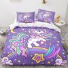 Rainbow Unicorn Duvet Cover Set Queen Size Glitter Rainbow Unicorn Bedding Set for Girls Teens Rainbow Unicorn Comforter Cover