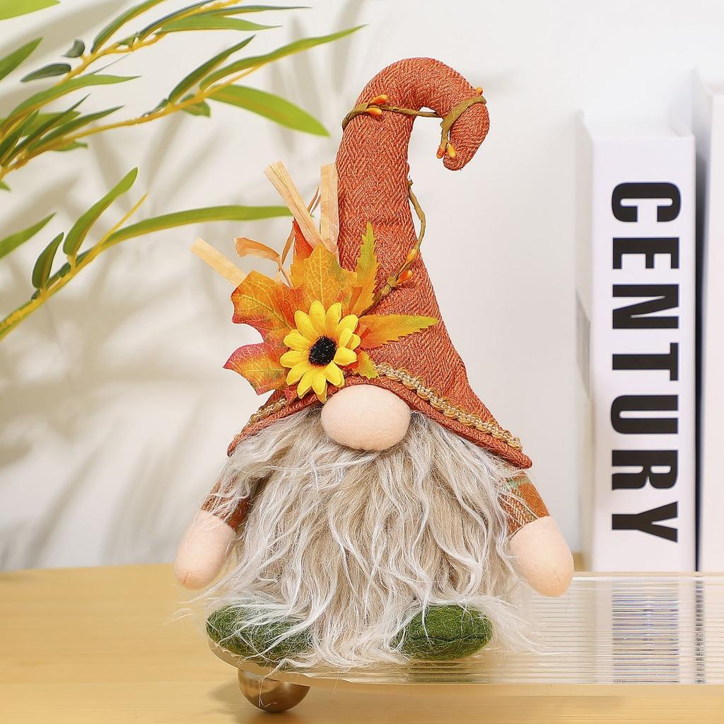 Thanksgiving Creative Rudolf Doll Window Decoration Festival Scarecrow Turkey With Light Doll