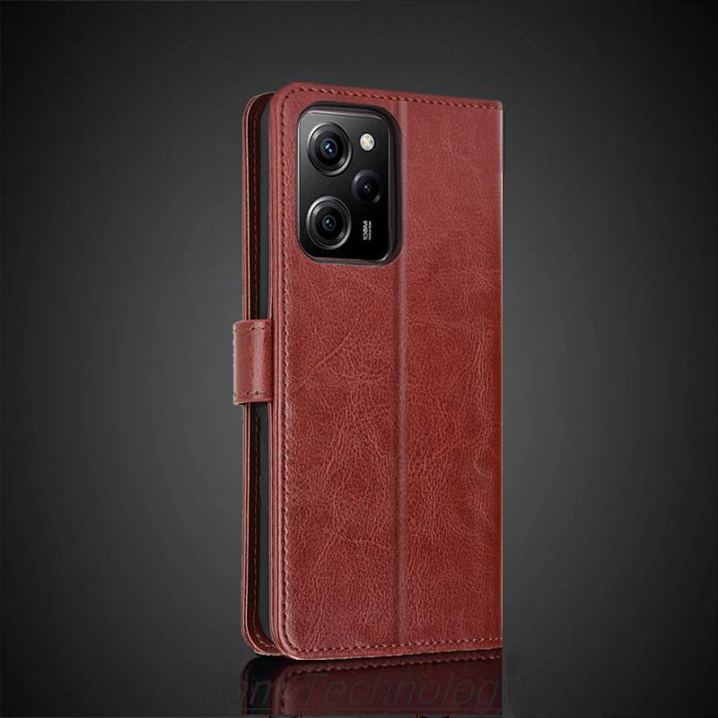 Card Holder Cover Case for Xiaomi POCO X5 Pro Pu Leather Flip Cover Retro Wallet Phone Case POCO X5 Pro Business Fundas Coque