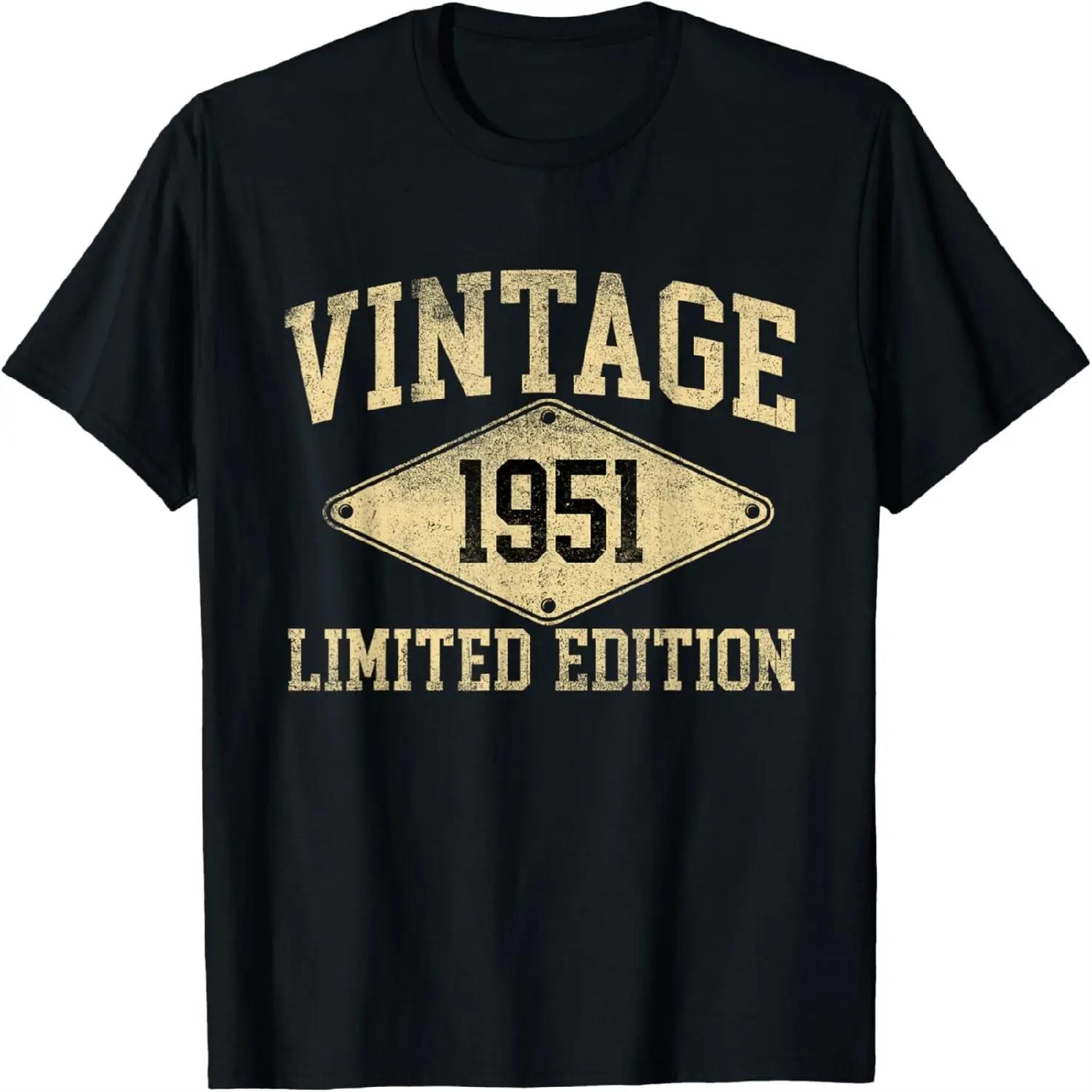 Vintage 1951 Limited Edition Year Of Birth Birthday T-Shirt S