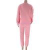 European Winter Women's Printed Hoodie & Pants Set