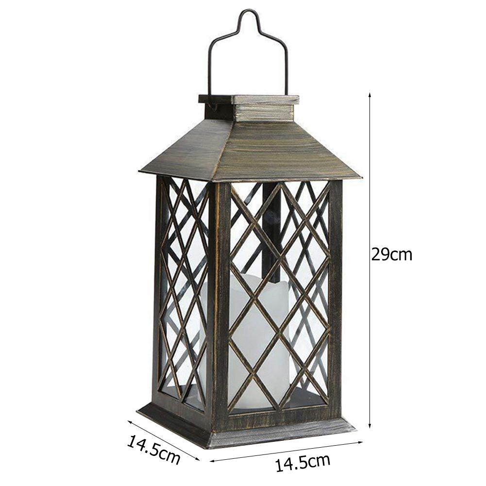 Outdoor Decoration Garden Metal Lantern Shape Solar Lights Stake Waterproof Landscape Outdoor Lights Accessories