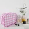 Large Ruffle Pouch Bag Multifunction Ruffle Cosmetic Bag  Toiletry Organizer