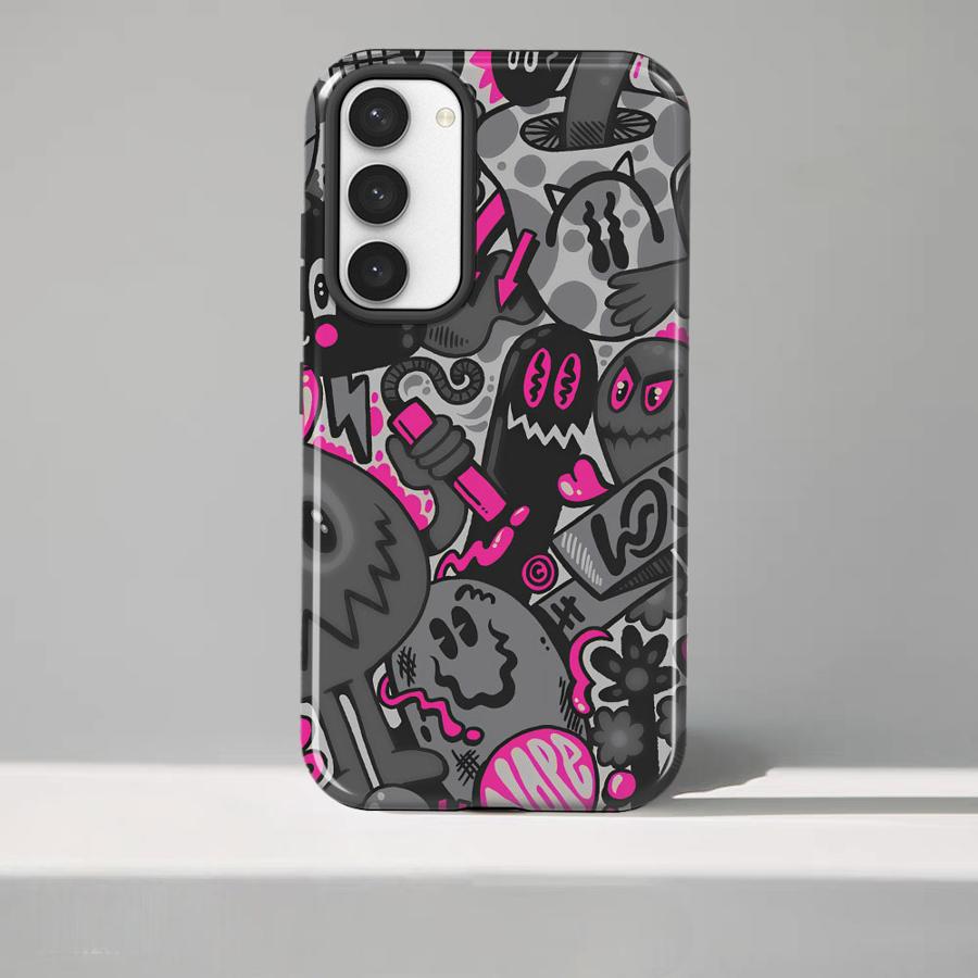 Graffiti Style Soft Cover Capa Phone Case for Samsung Galaxy S25 S24 Ultra A56 S25Ultra A36 S20 FE S23 A16 A26 S23Ultra