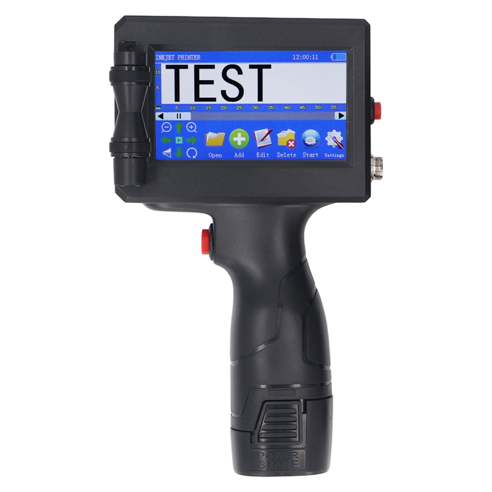 

Ручной струйный принтер 12,7 мм, многоязычный портативный струйный кодировщик с 4,3-дюймовым сенсорным экраном US Plug