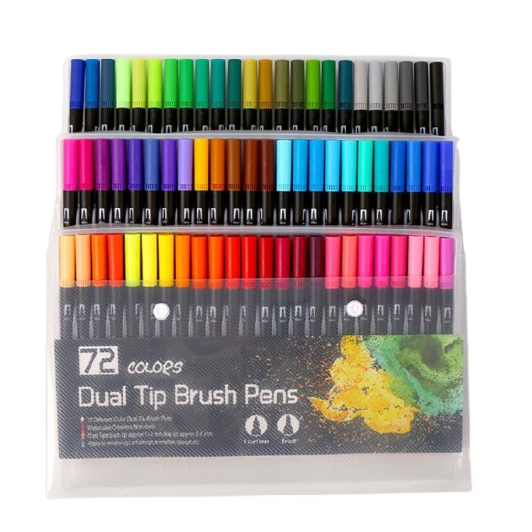 36/48/60/72/100 Colors Watercolour Marker Brush Pen Set Hand Lettering Pen Watercolor Pen Felt Tip Pen