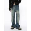 ROADVIBE Four Season Men's Jeans Korean Version Student Casual Pant American Retro Gray Black Loose Wide Leg Jean Baggy Men's Denim Pants