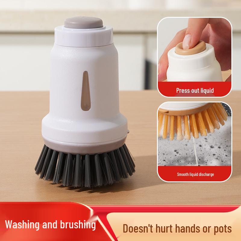 

Dishwashing Brush Set with Liquid Dispenser – Long Handle, Detachable, Easy to Use, and Perfect for Lazy Kitchens