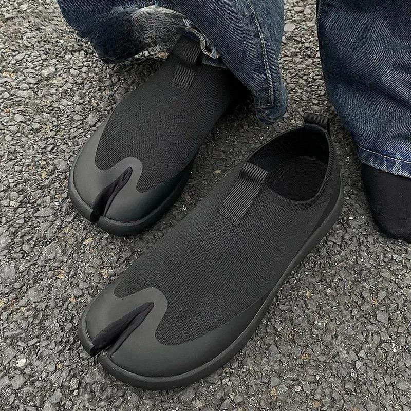 Tabi Shoes for Men and Women Breathable for Autumn 2026 Knit Mules for Couples Soft Soled Casual Split Toe Slippers Trendy 36-45