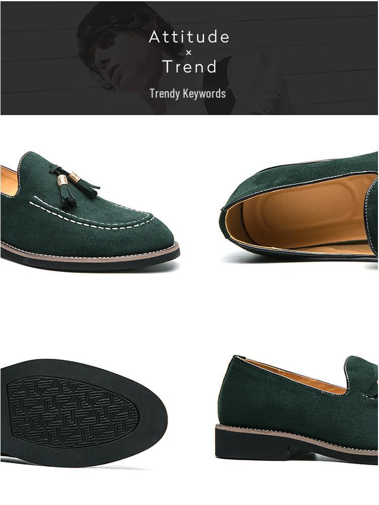 Mocassini da Uomo Taglie Forti con Nappine in Suede: Scarpe casual slip-on primavera/autunno