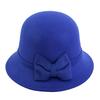 Premium women's wool hat, bow bowl hat, faux wool vintage pot hat JDL-