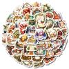 50 PCS Vintage Christmas Stickers - Cozy Holiday Decals for Journals, Luggage, Gifts