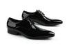 British Pointed Toe Men's Formal Leather Shoes - Cowhide Wedding Shoes