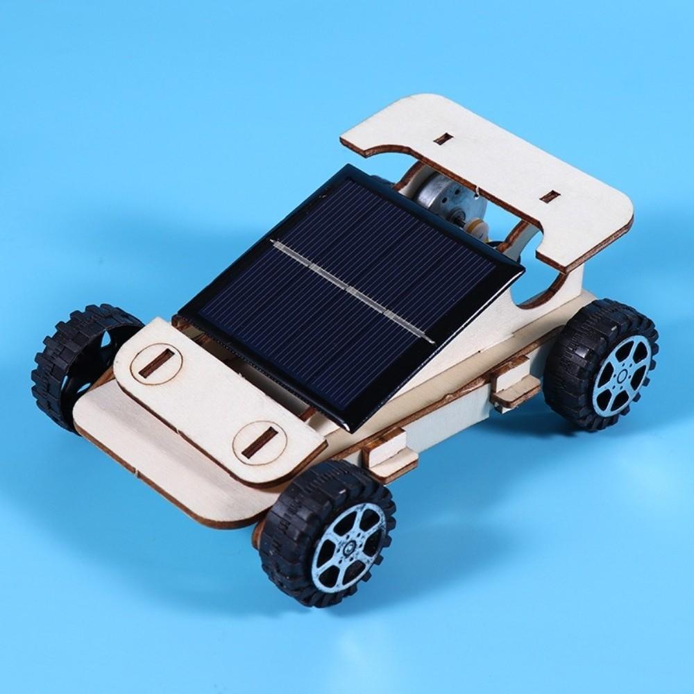 Montage Holzauto Modell Solarbetrieben Lernfahrzeug Spielzeug Solarmodell Auto Wissenschaftliches Lernen