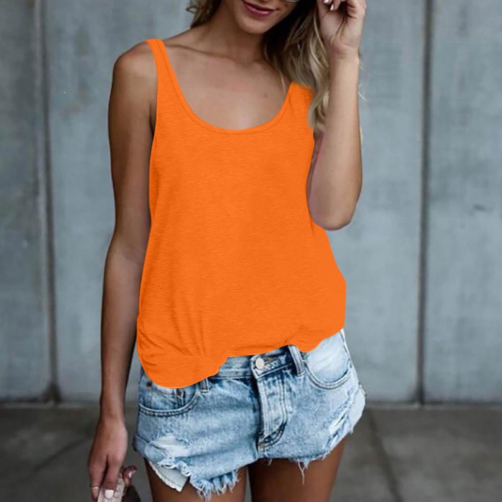 Damski top bez rękawów Eleganckie koszule codzienne Lato Luźny krój Camisole Słodkie modne ubrania Bluzki bez rękawów