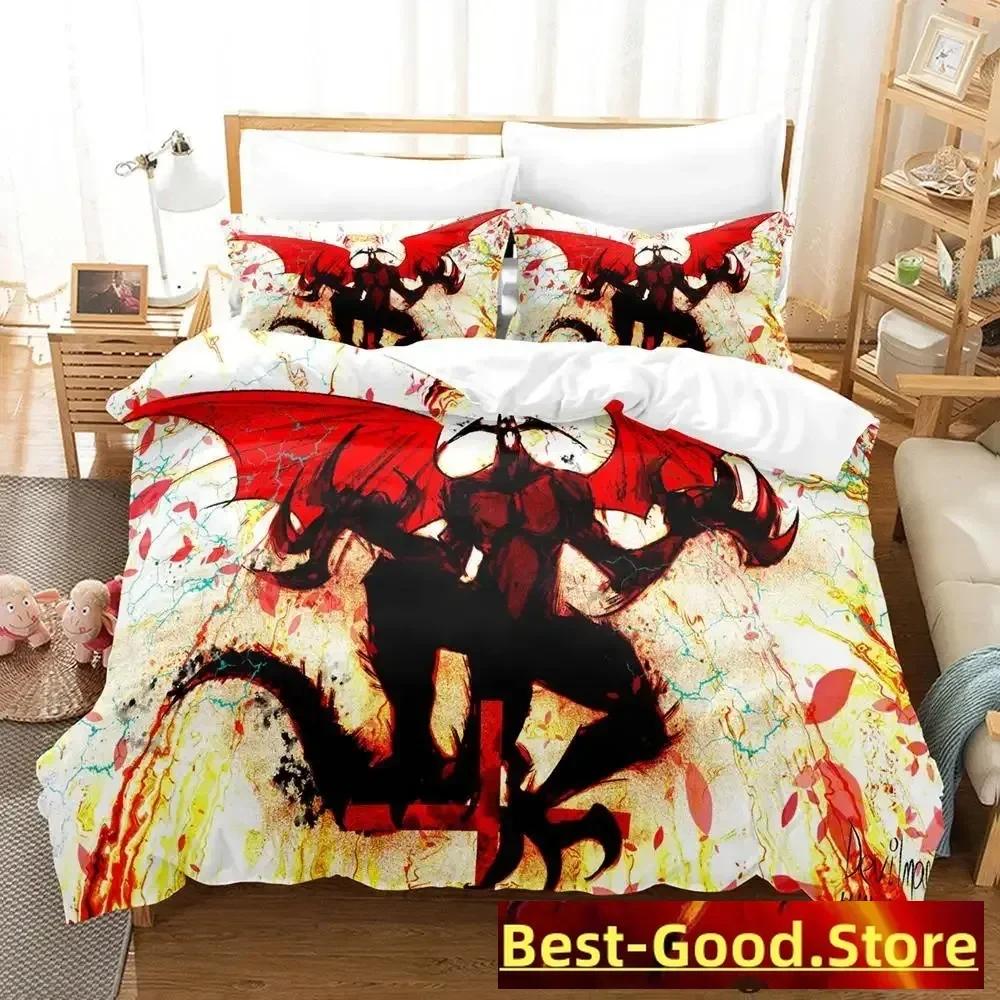 Devilman Anime Parure De Lit Bed Printed Bed Set Duvet Cover Pillowcase Bedding Set Linen Sheet Quilt Cover Full Queen King Size