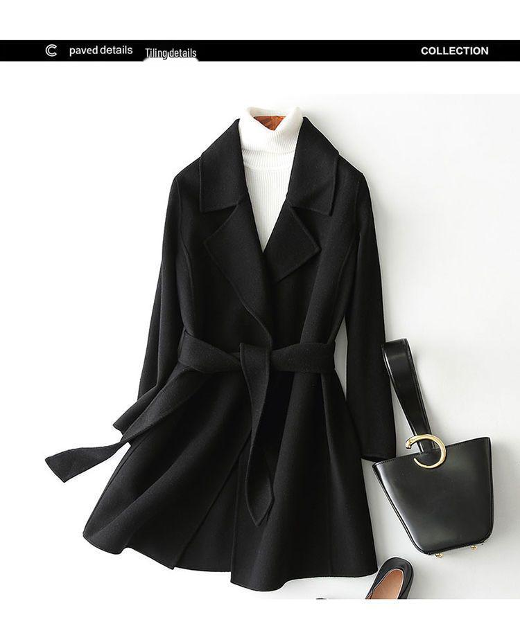 2024 Autumn/Winter Women's Slim Korean Style Mid-Length Wool Coat