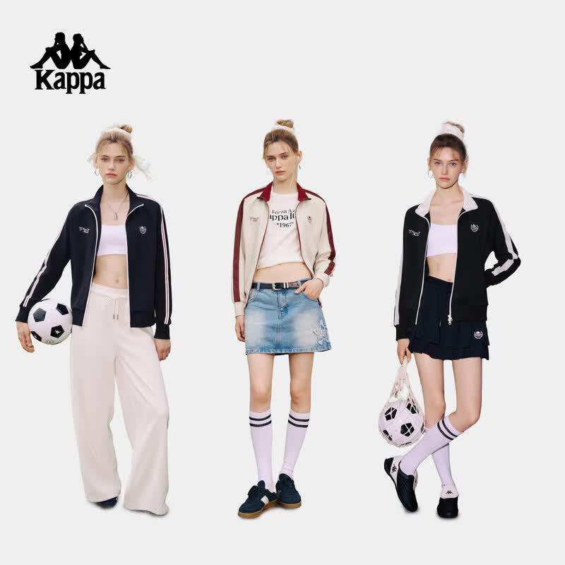 Kappa Women's American Retro Striped Knit Jacket