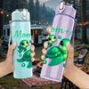 1PC Mom And Me Baby Turtles 750ml Color Plastic Sports Water Bottle Leakproof Flip Straw Lid Suitable for Sports Office Home Use