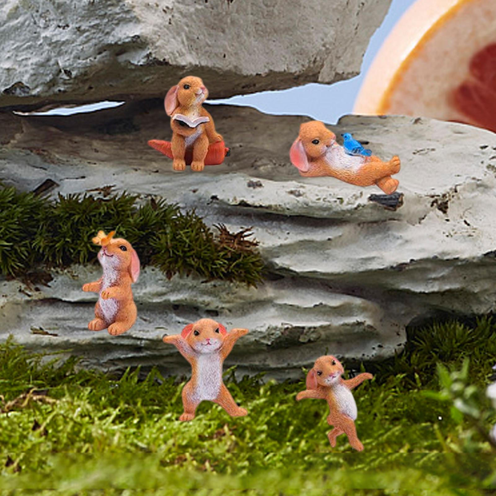 

Animals Figurines Miniature Cottage Garden Ornament Micro Resin Decor for Decoration Accessories style B