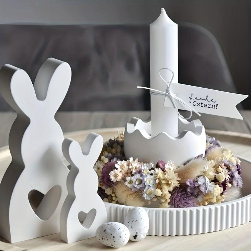 3D Aromatherapy Candle Mold Easter Bunny Resin Mold New Plaster Mold  Home Decor
