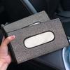 Bling Crystal Rhinestone Leather Car Tissue Holder, Sun Visor Backseat Napkin Case, Auto Storage Accessory