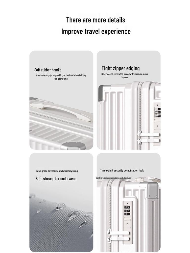 2025 Multifunctional Trolley Suitcase: Durable Japanese Design for Men, Women & Students with Leather Finish & Combo Lock