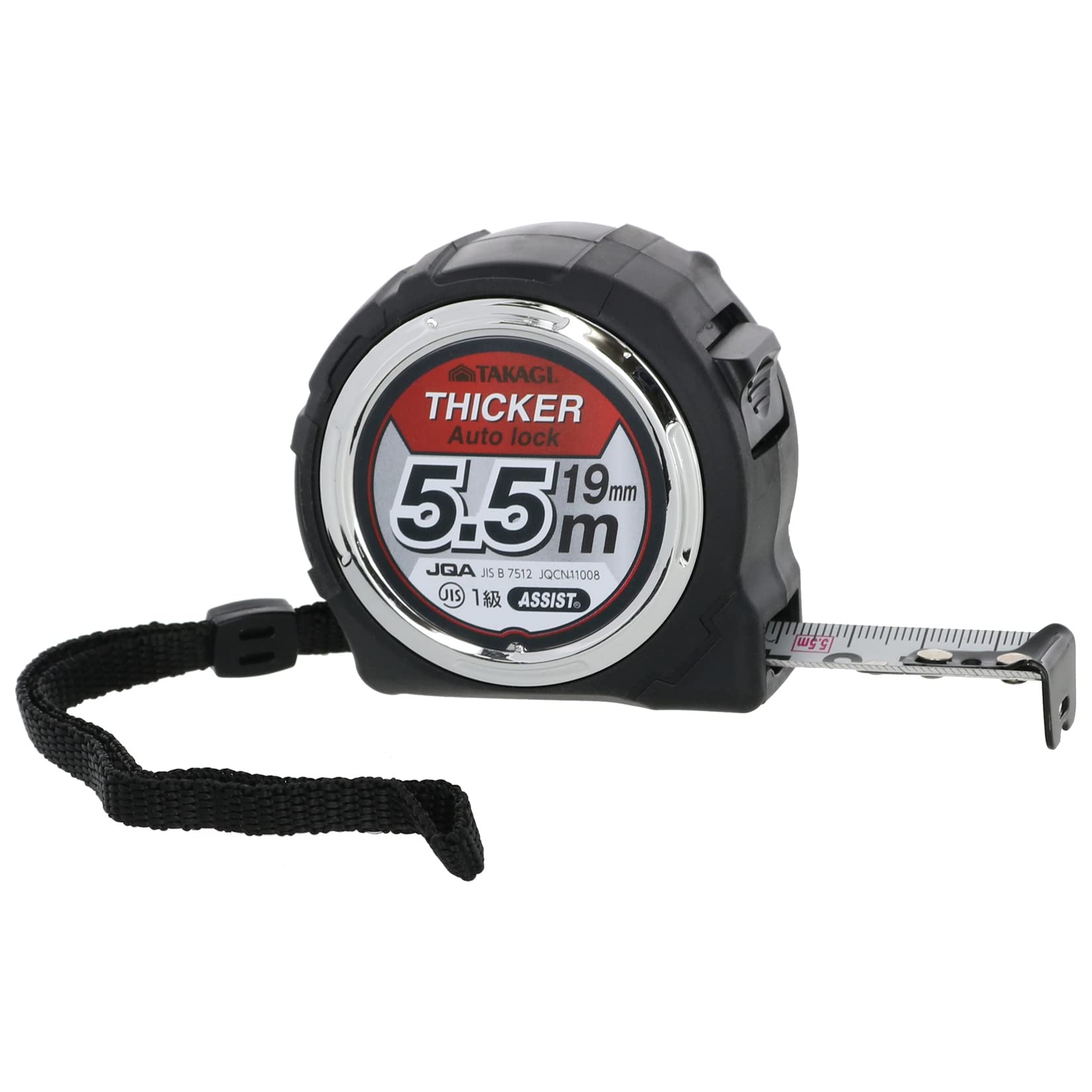 

Takagi Сверхтолстый Компактный Выпуклый 19мм x Рулетка Автофиксация 5.5м