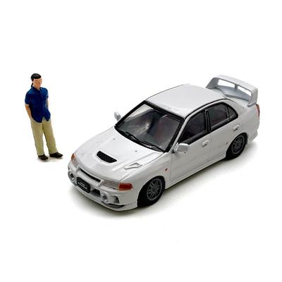 BM Creations Mitsubishi Lancer Evolution IV Custom ID White Figure Included 1/64 Scale Model Kit 64B0095