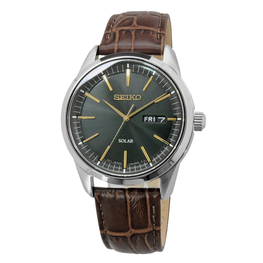 SEIKO Solar Quartz Watch SNE529 Sapphire Glass Brown Leather Band Overseas Model [Seiko] Men's [Item]