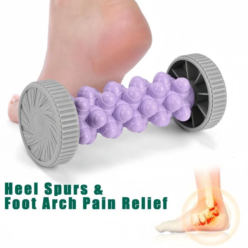 Fotrulle for lindring av plantar fasciitt, manuell dypvevsmassasje for føtter for sirkulasjon og smertelindring, refleksologi-trigger