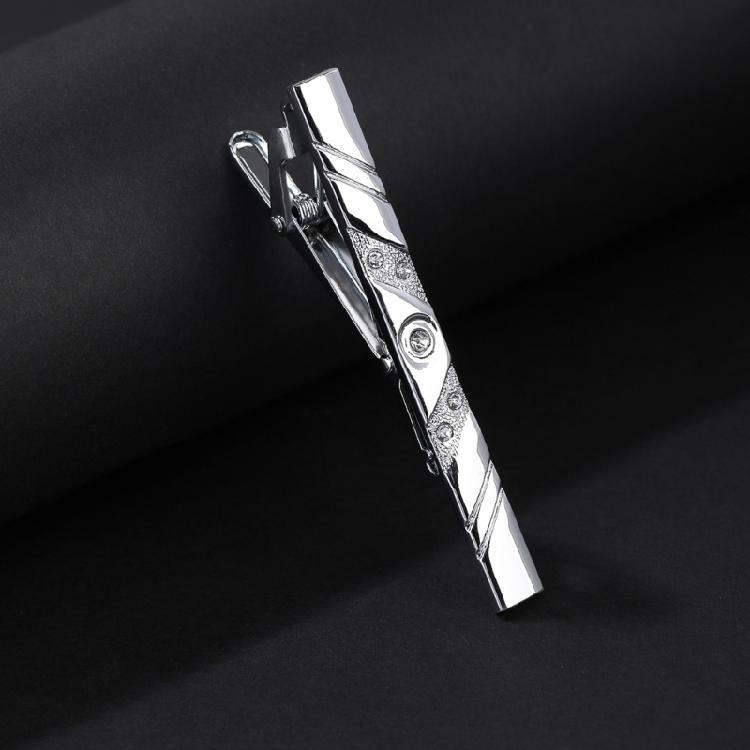 Gentlemen Tie Clip Wedding Party Blouses Jewelry Diamond Crystal Tie Bar Clip