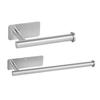 Stainless Steel Roll Paper Holder Self-adhesive Wall Mount Bathroom Toilet Paper Holder Kitchen Paper Towel Dispenser Storage Rack