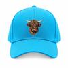 Highland Cow Print Adjustable Baseball Cap for Unisex Women Breathable Duckbill Sun Hat for Travel Camping Daily Wear