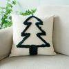 Chenille Embroidered Christmas Tree Pillowcase - Festive Cushion Cover for Sofa and Bed Decor.