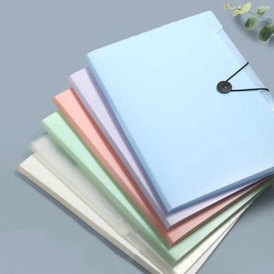 Organ Folder Buckle Design Classified Transparent Insert Large Capacity Documents Storage A4 8 Grids File Folder Stationery Supplies