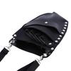 PU Leather Barber Scissor Hairdressing Holster Pouch Holder Case Rivet Clips Bag