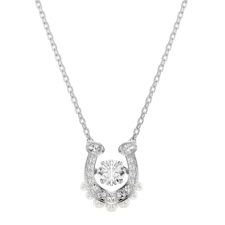 Swarovski Symbolica 2026 Year Of The Horse New Spring Collection Horseshoe Design Cubic Zirconia Necklace Unisex necklace White 5736972 Box (Random Color)