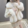 Fur Imitation Fox Hair Short Down Cotton Clothes Women's Winter New Fashion Casual Coat