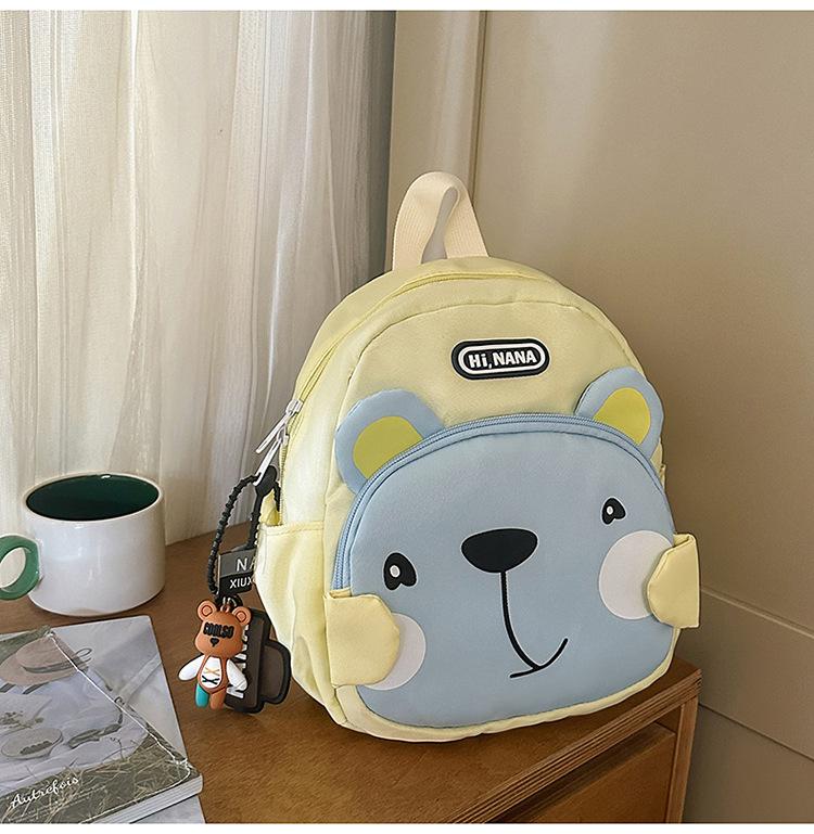 Schoolbag new high-value, fresh and sweet, cute cartoon bear backpack, light travel backpack for grades 1-1 students