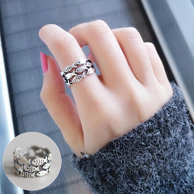 S925 Silver-Plated Imitation Pearl Flower Ring – Elegant Retro Palace Style