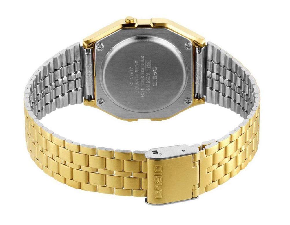 Casio Standard Montre Femme Quartz Digital Cadran Noir Bracelet Acier - LA680WEGA-1ER - - - - - Doré